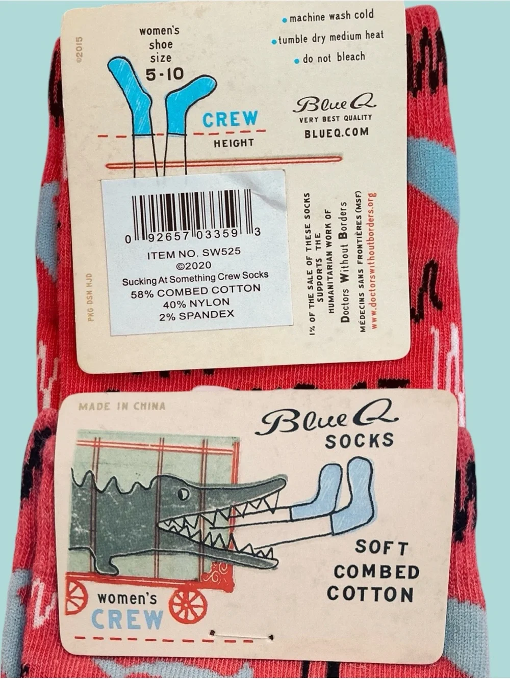 NEW NWT Blue Q “Try Sucking At Something For Once” Women’s Crew Socks 5-10 Soft